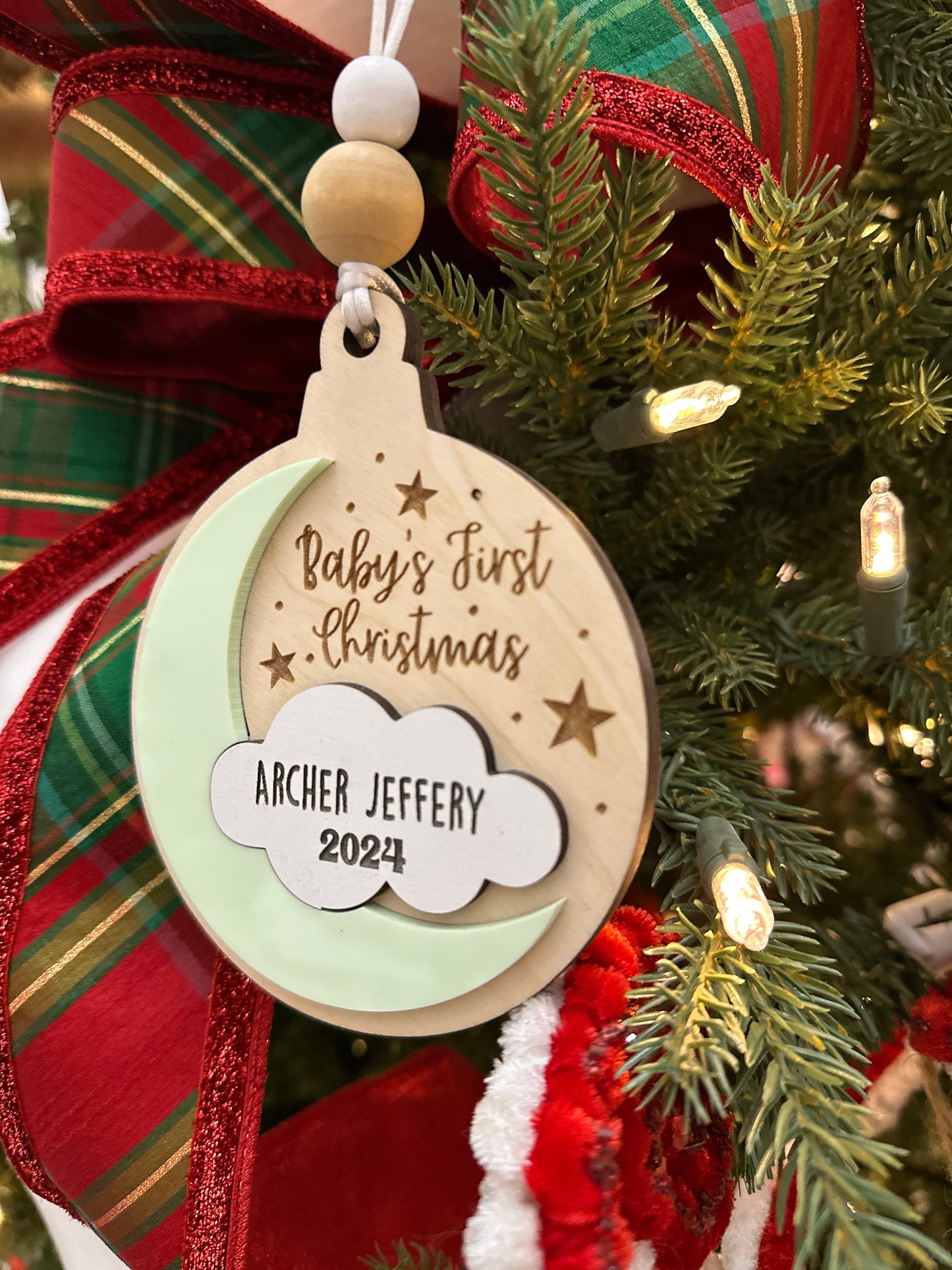 Baby’s First Christmas | Christmas Gift | Custom Ornament | First Christmas | Baby | 1st Christmas | Christmas Decor | Family Ornament