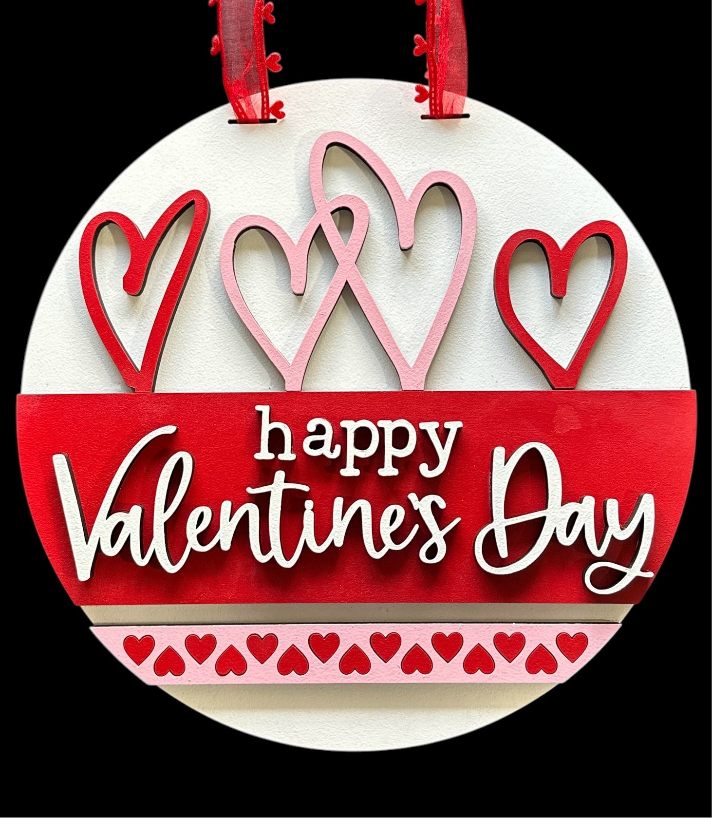 Happy Valentines Day with hearts - Lolly and Pops Handcrafted Gifts and Decor