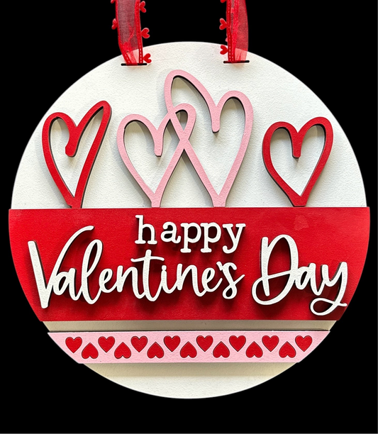 Happy Valentines Day with hearts - Lolly and Pops Handcrafted Gifts and Decor