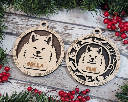 American Eskimo Ornament - Lolly and Pops Handcrafted Gifts and Decor