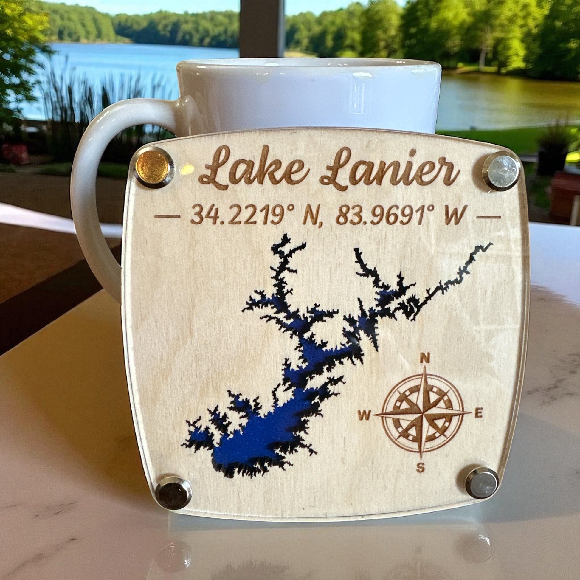Handcrafted 3D Wooden Lake Coasters - South Carolina - Lolly and Pops Handcrafted Gifts and Decor