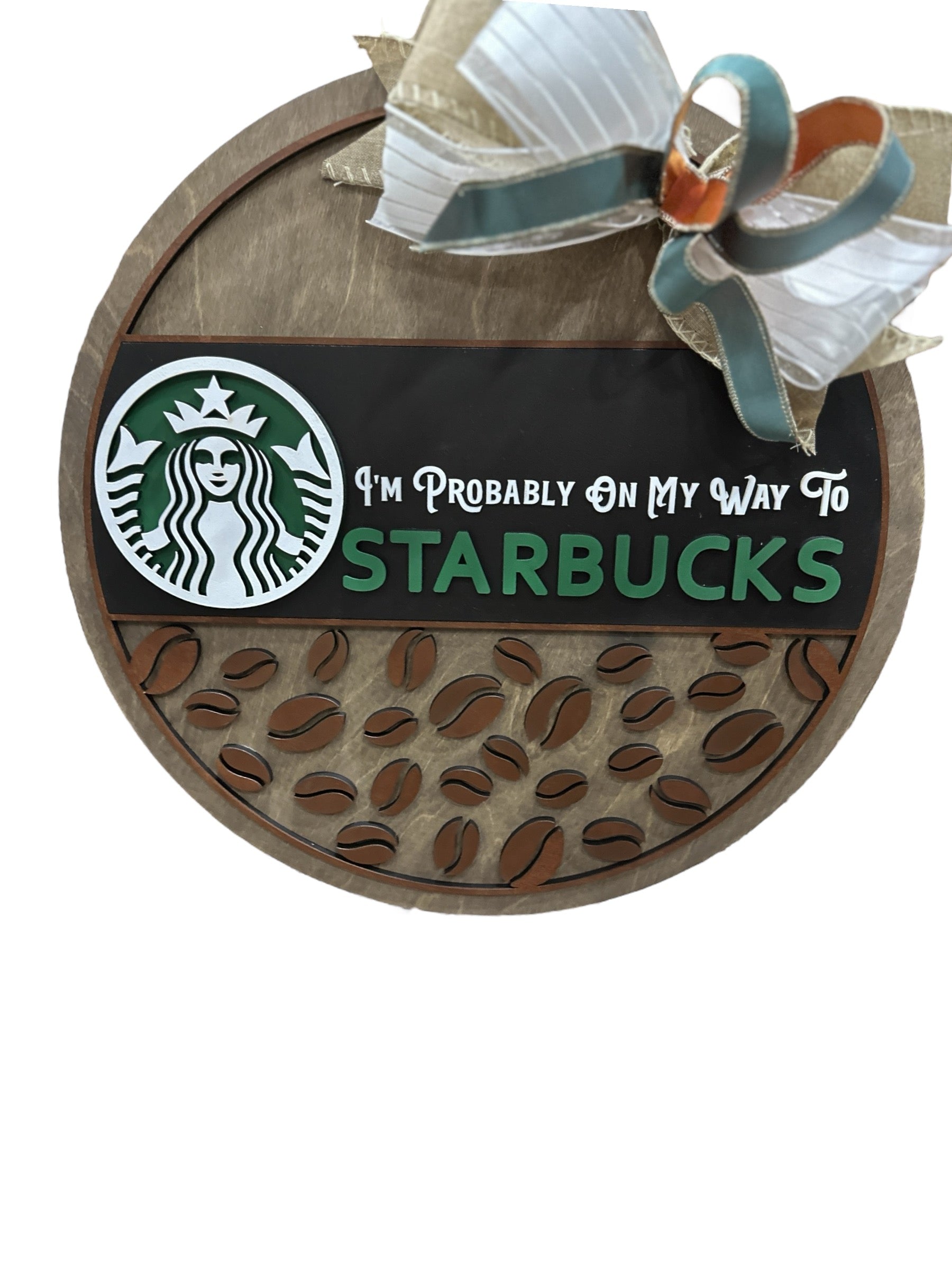 Starbucks Door Hanger - Lolly and Pops Handcrafted Gifts and Decor