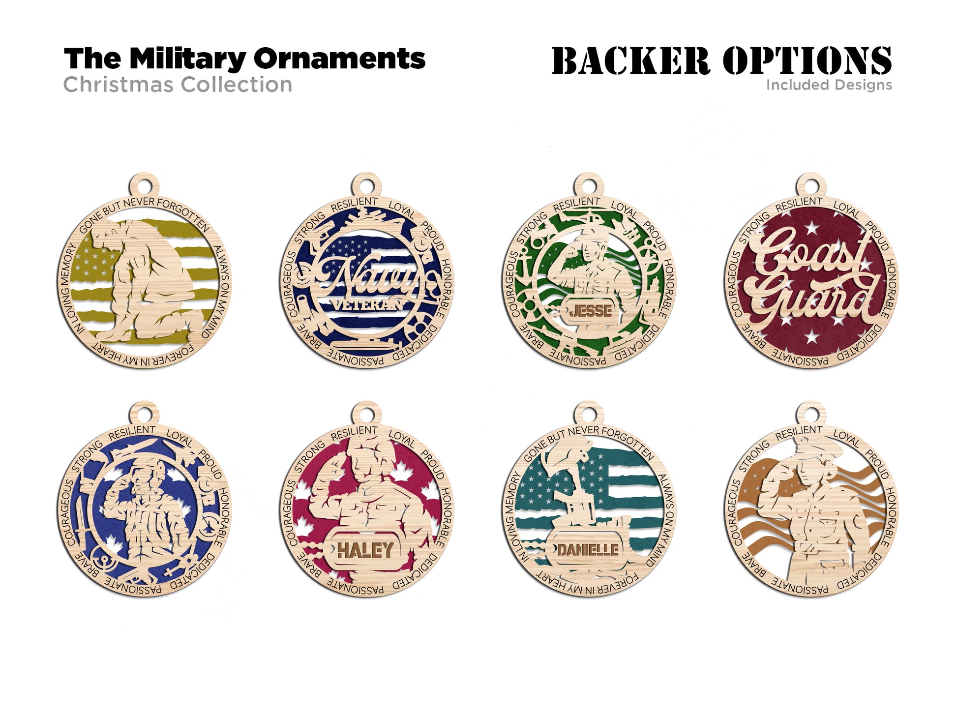 Coast Guard Ornament Military Ornament Christmas Veteran Coast Guard Christmas Ornament - Lolly and Pops Handcrafted Gifts and Decor
