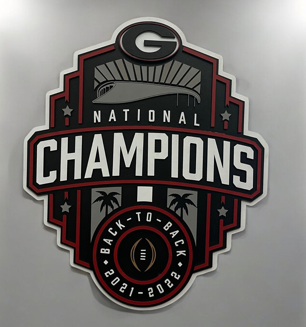Athens GA, Back-to-Back Champions Sign - Lolly and Pops Handcrafted Gifts and Decor