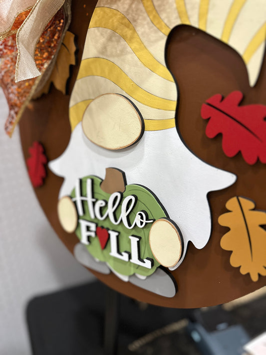 Hello Fall Door Hanger - Lolly and Pops Handcrafted Gifts and Decor
