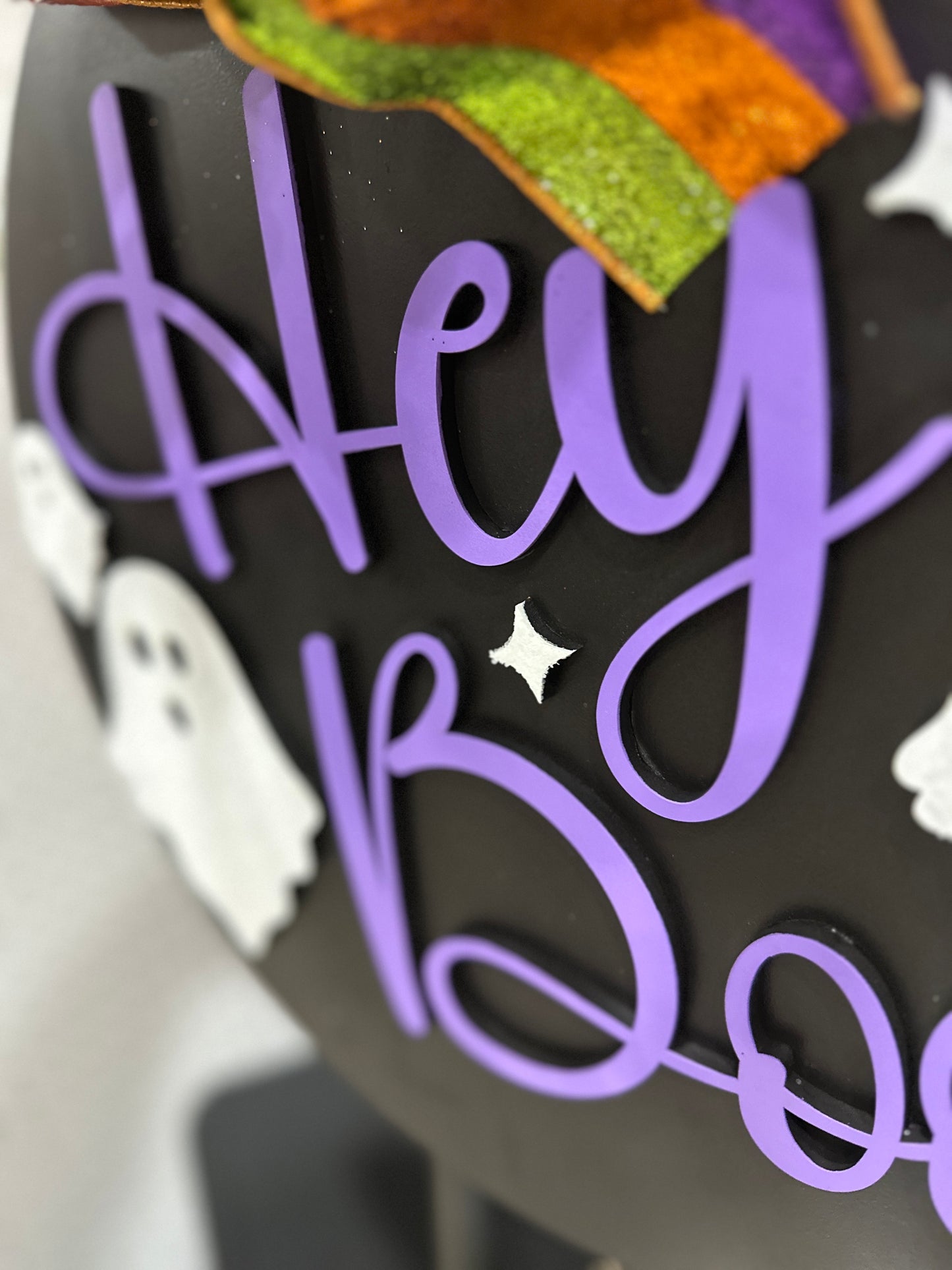 Hey Boo Door Hanger - Lolly and Pops Handcrafted Gifts and Decor