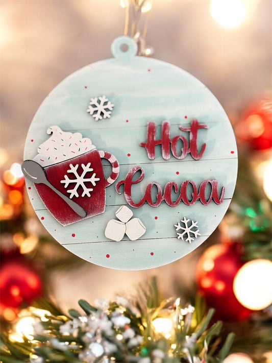Holiday Hot Cocoa Ornament - Lolly and Pops Handcrafted Gifts and Decor