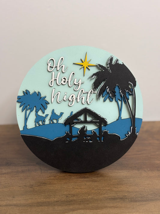 'Oh Holy Night' Holiday Round - Lolly and Pops Handcrafted Gifts and Decor