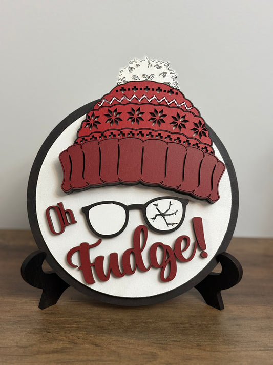 Christmas Story 'Oh Fudge' round - Lolly and Pops Handcrafted Gifts and Decor