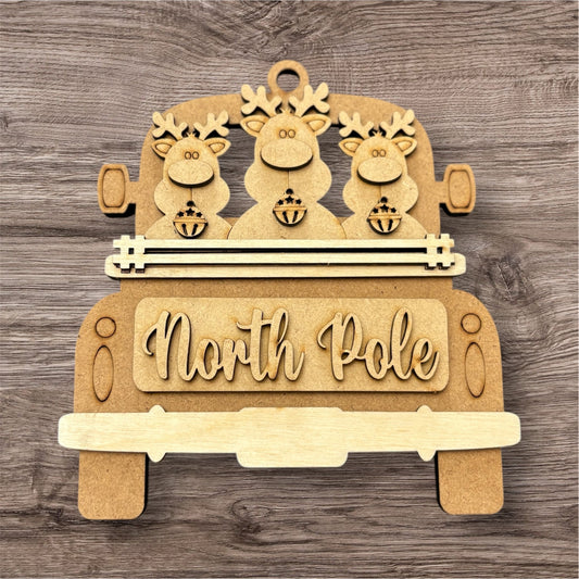 Unpainted Ornament Truck Kits - Lolly and Pops Handcrafted Gifts and Decor