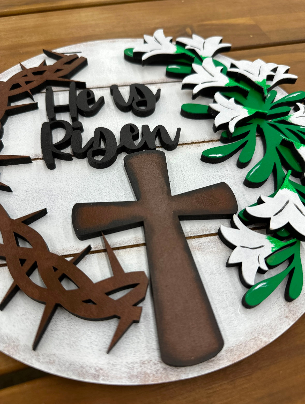 He Is Risen Door Sign