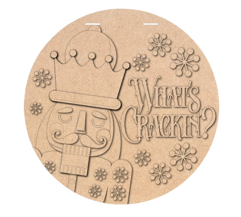 Unfinished Nut Cracker 'What's Crackin?' Kit