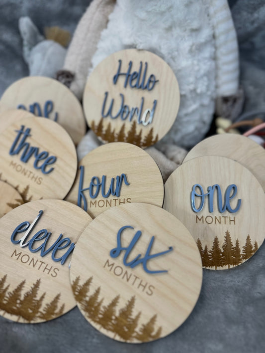 Forest Trees Milestone - Lolly and Pops Handcrafted Gifts and Decor