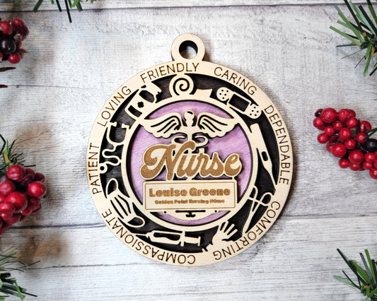 Nurse Ornament - Lolly and Pops Handcrafted Gifts and Decor