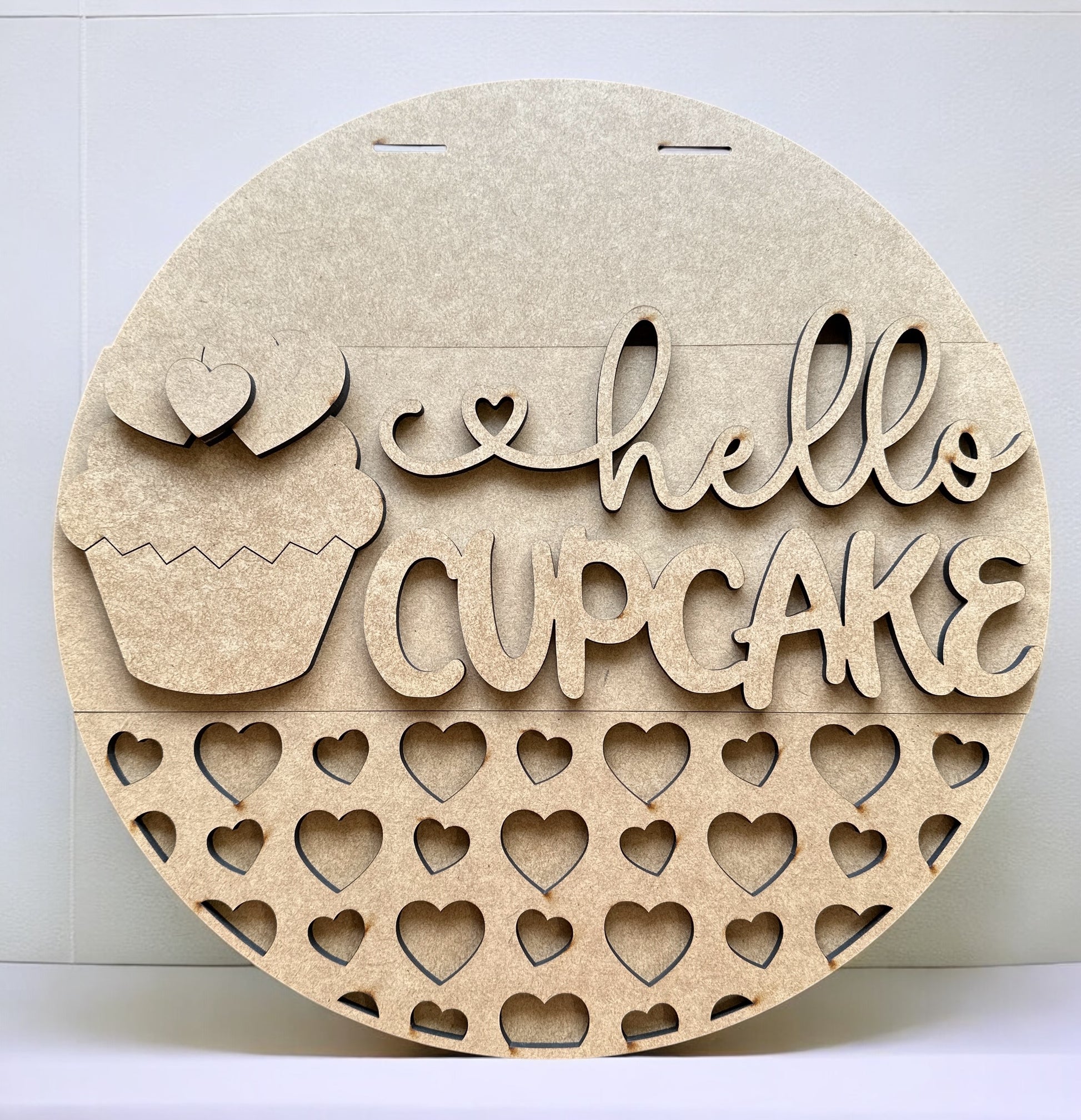 Unfinished Hello Cupcake Kit - Lolly and Pops Handcrafted Gifts and Decor