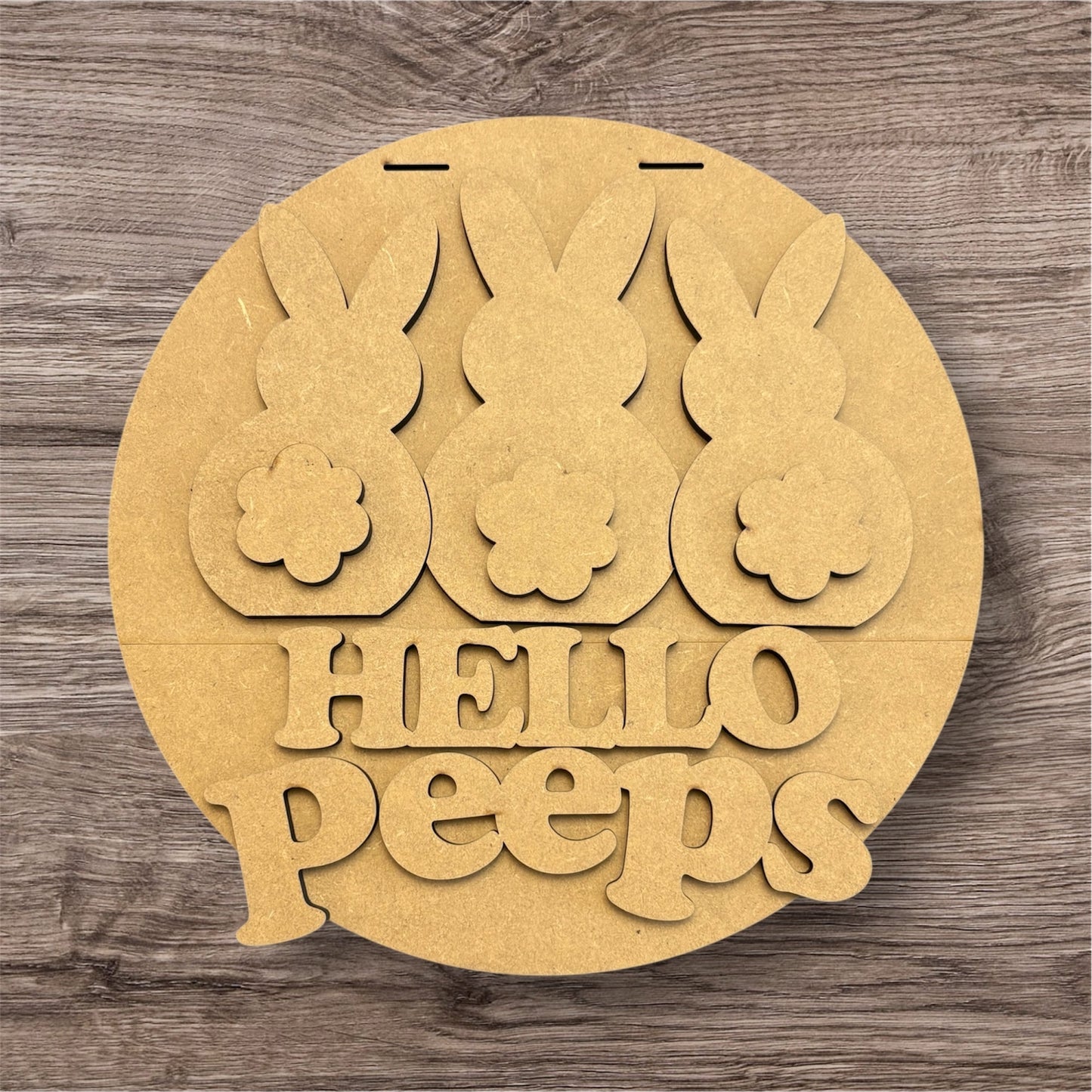 Unpainted "Hello Peeps" Bunny Kit