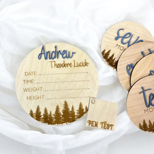 Forest Trees Milestone - Lolly and Pops Handcrafted Gifts and Decor