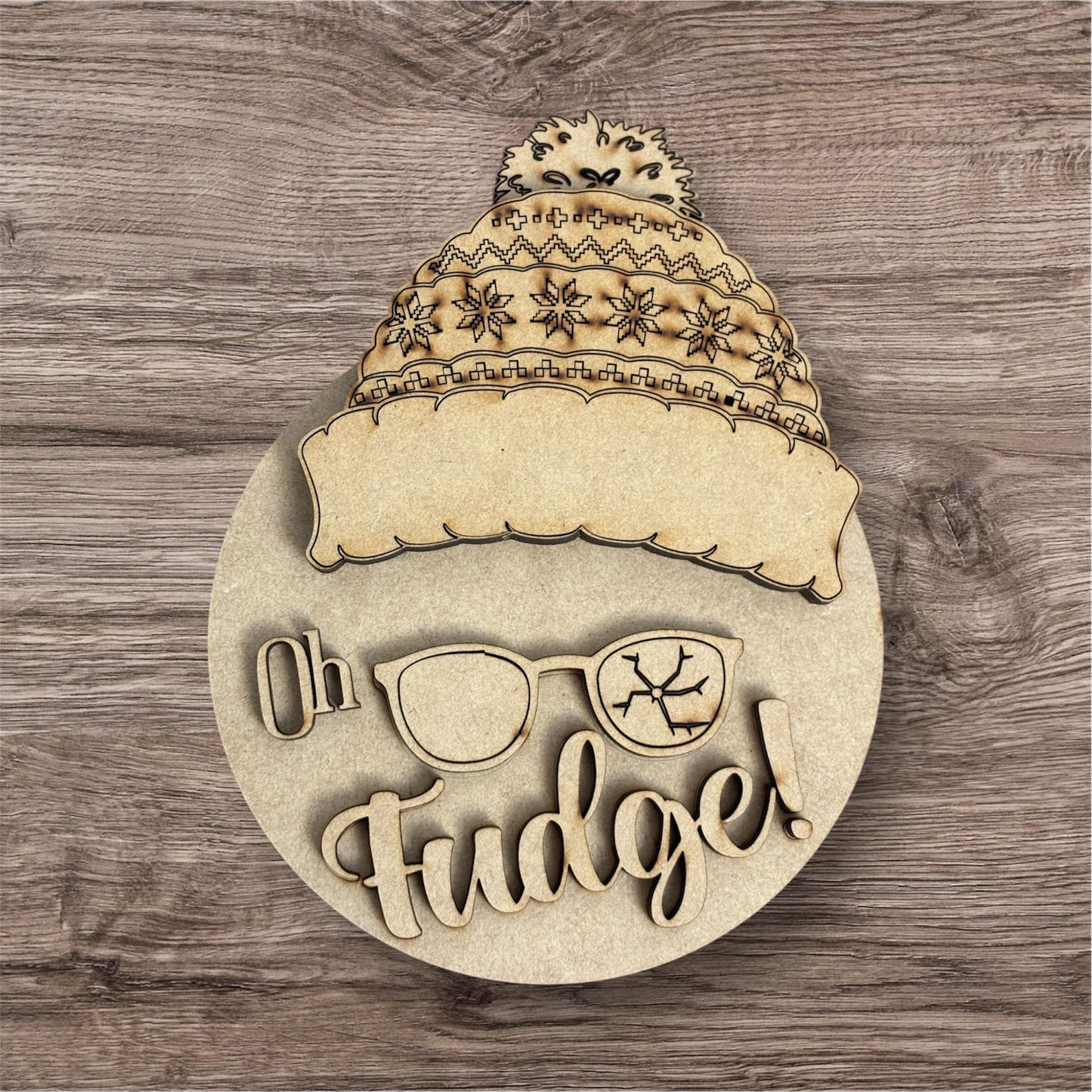 Unpainted 'Oh Fudge' Kit - Lolly and Pops Handcrafted Gifts and Decor