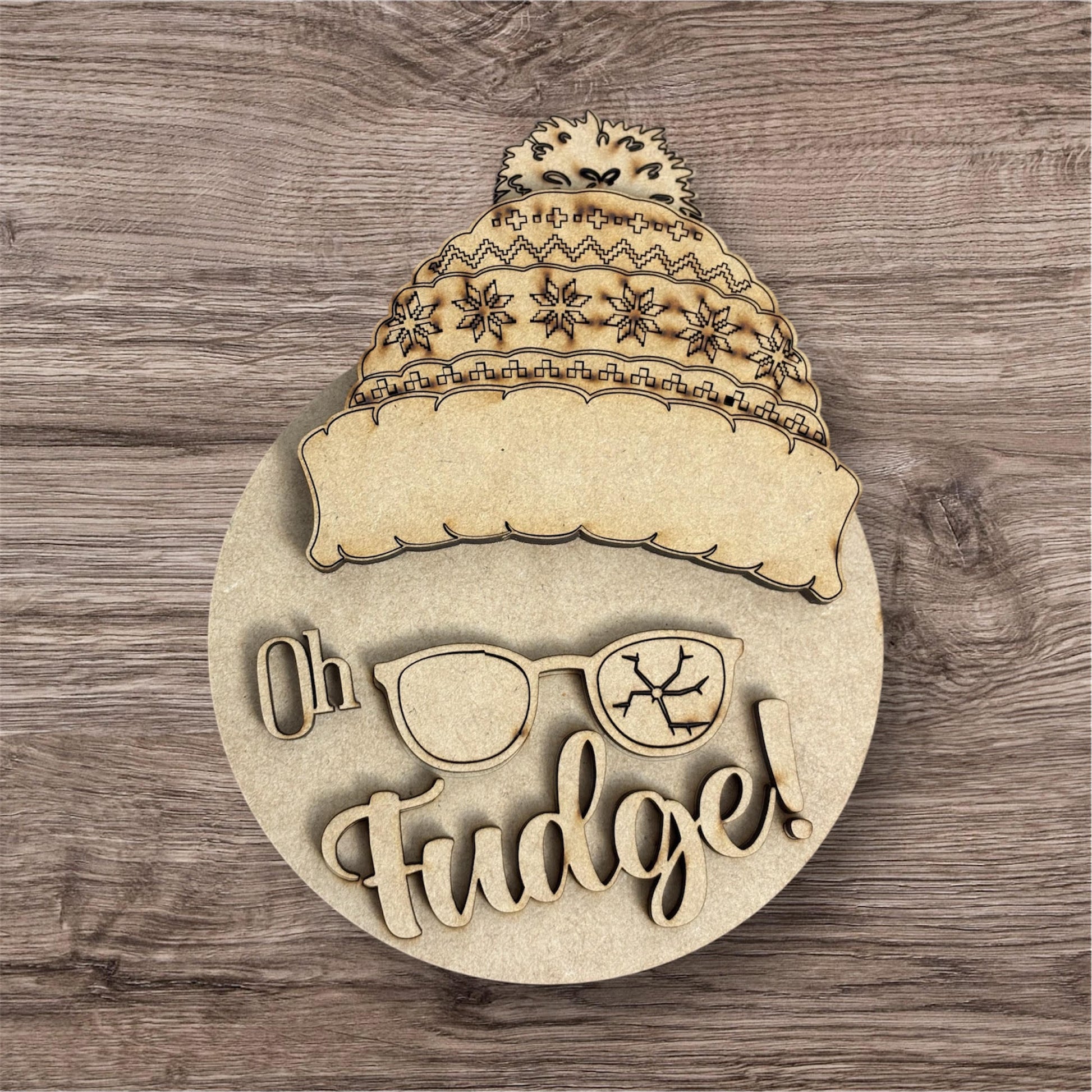 Unpainted 'Oh Fudge' Kit - Lolly and Pops Handcrafted Gifts and Decor