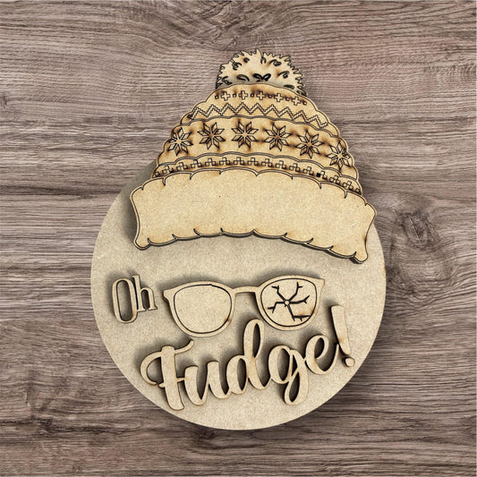 Unpainted 'Oh Fudge' Kit - Lolly and Pops Handcrafted Gifts and Decor