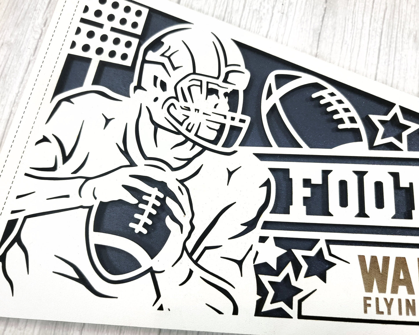 Football Custom Pennant Football Senior Gift Pennant Football Trophy Personalized Pennant Football Award