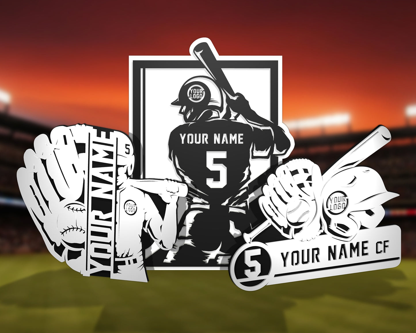 Baseball Silhouette Senior Gift | Personalized Baseball Trophy | Baseball Award