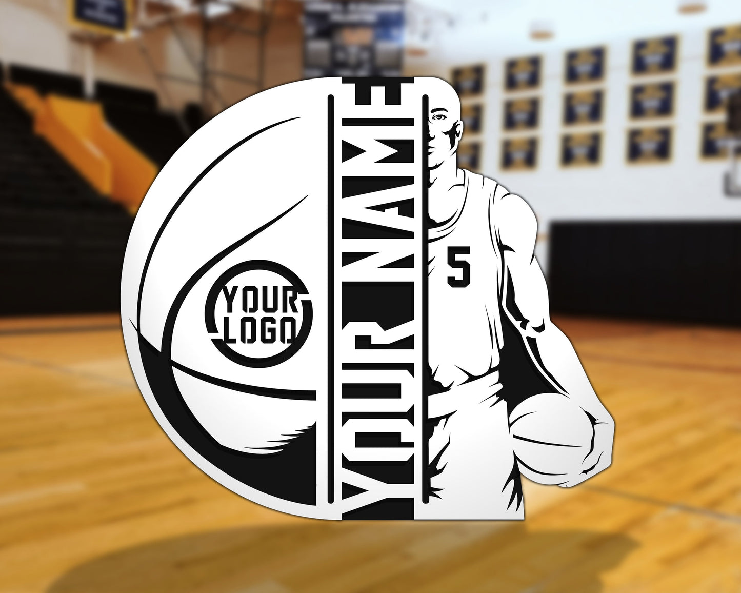 Basketball Custom Silhouette Senior Gift Basketball Trophy Personalized Basketball Award - Lolly and Pops Handcrafted Gifts and Decor