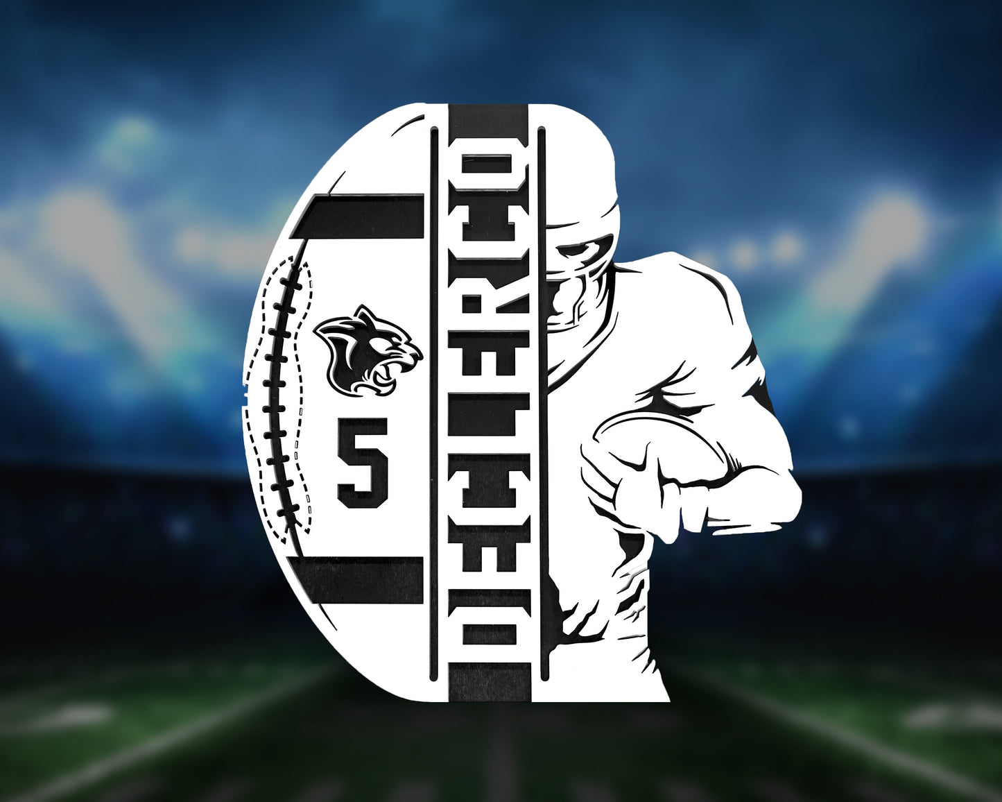 Football Senior Gift | Personalized Football Trophy | Football Award - Lolly and Pops Handcrafted Gifts and Decor