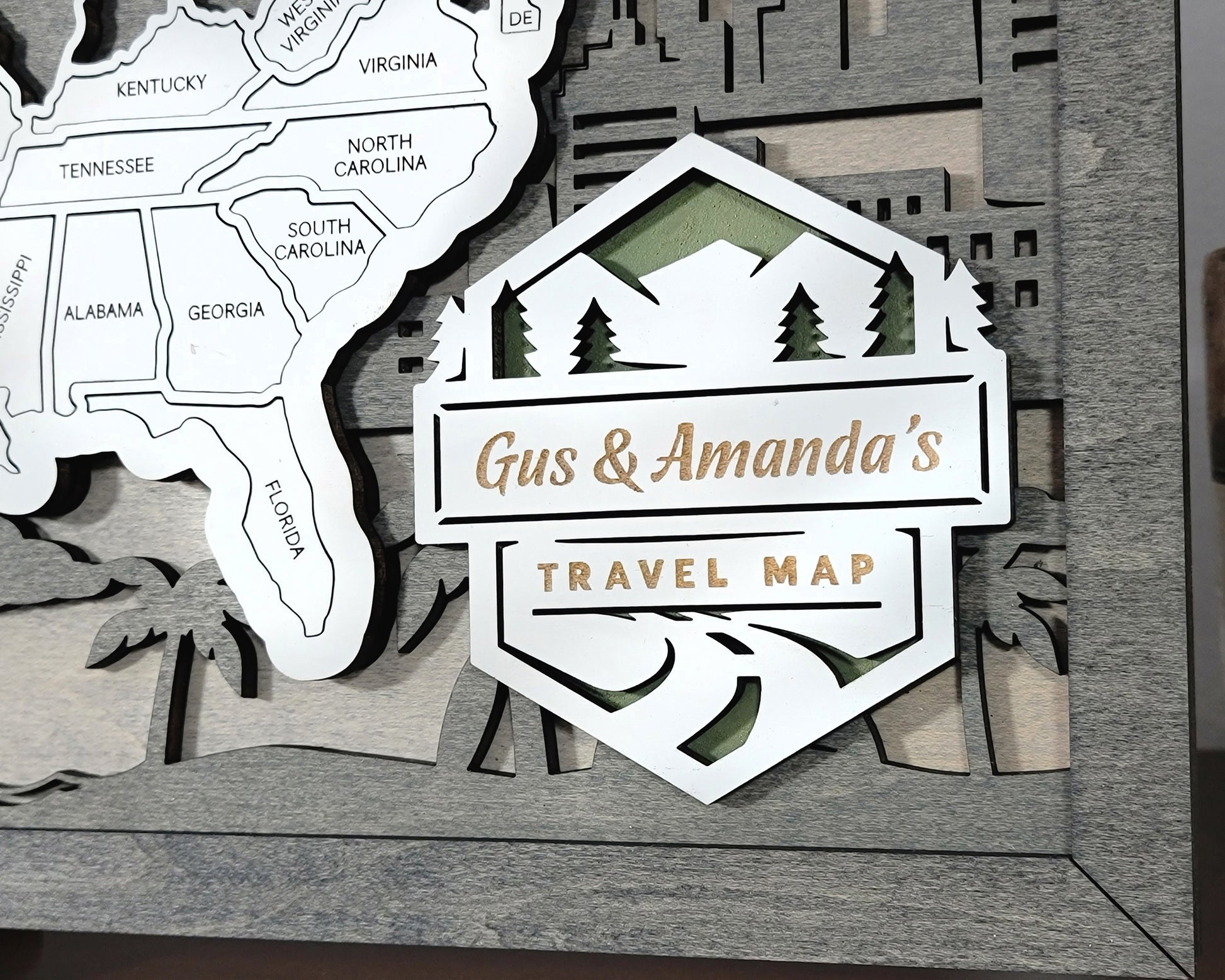 Travel Map United States Travel Map Camping Map RV Map Family Memories - Lolly and Pops Handcrafted Gifts and Decor