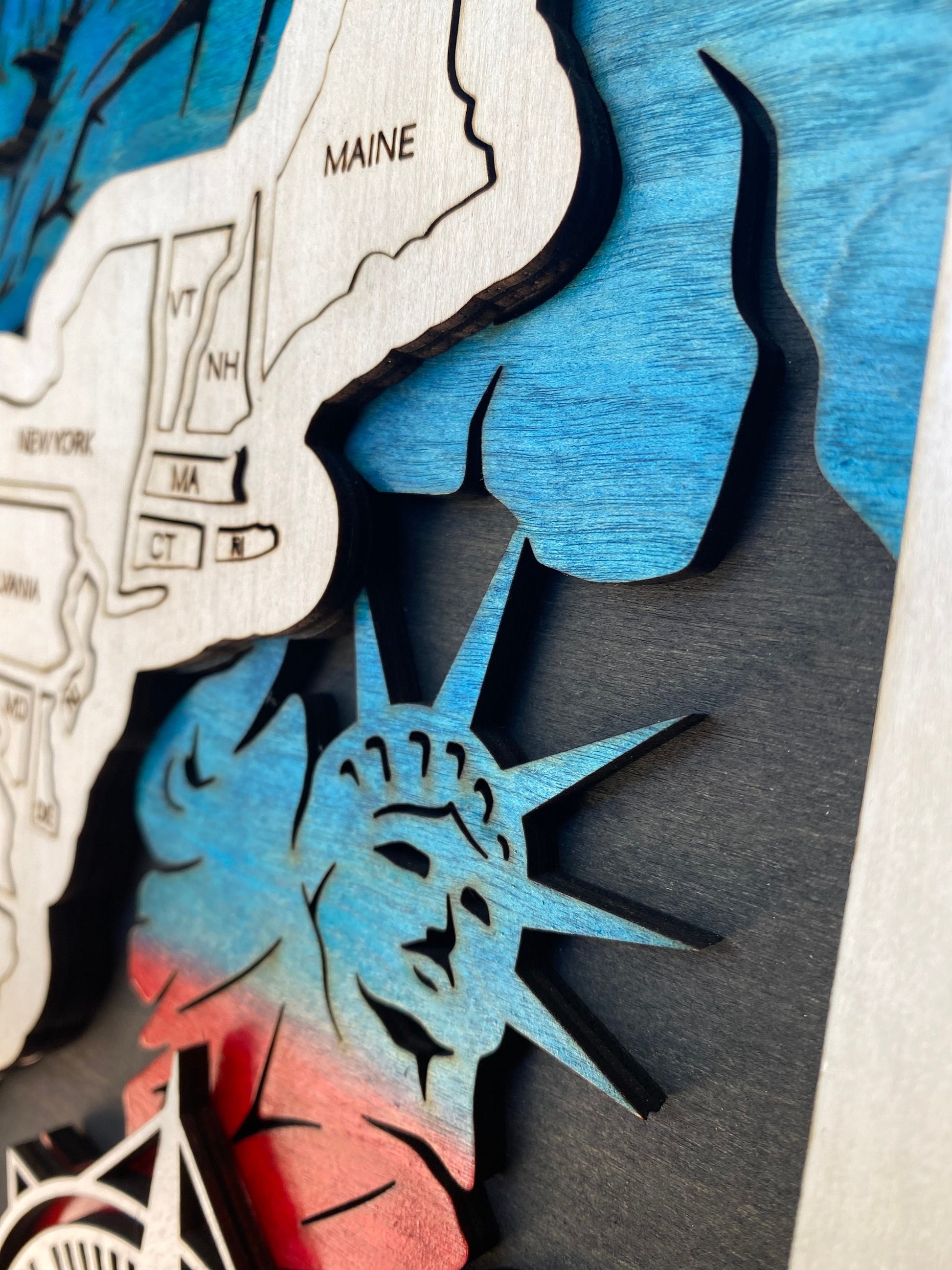 Travel Map United States Travel Map Camping Map RV Map Family Memories - Lolly and Pops Handcrafted Gifts and Decor