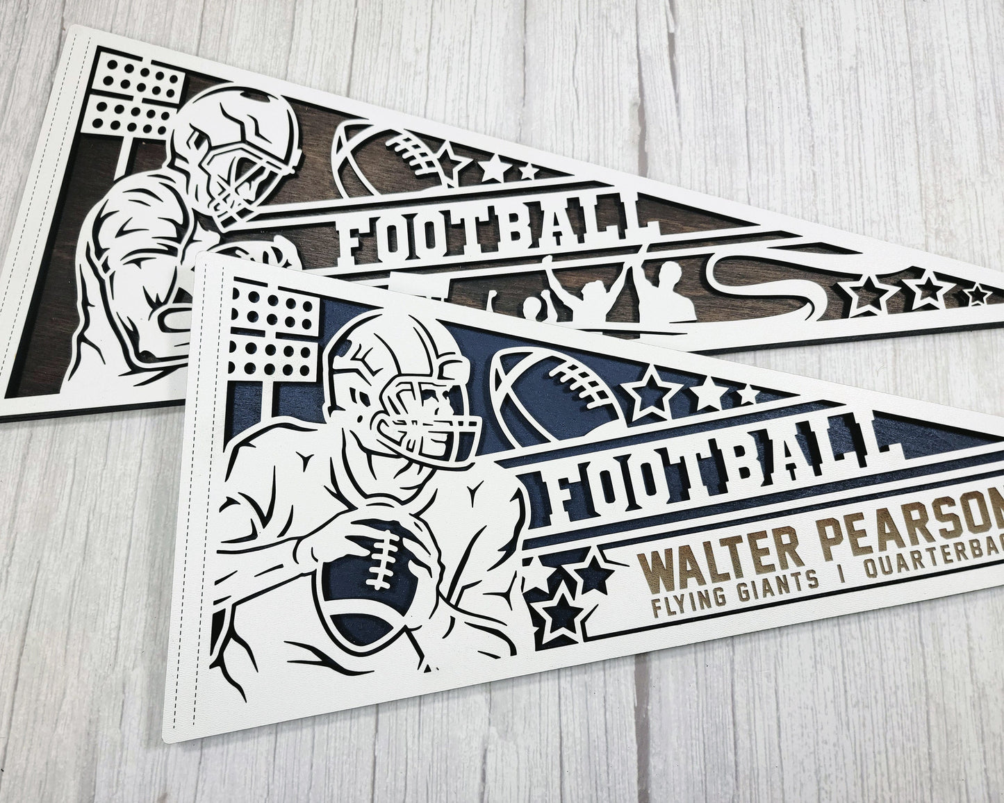 Football Custom Pennant Football Senior Gift Pennant Football Trophy Personalized Pennant Football Award