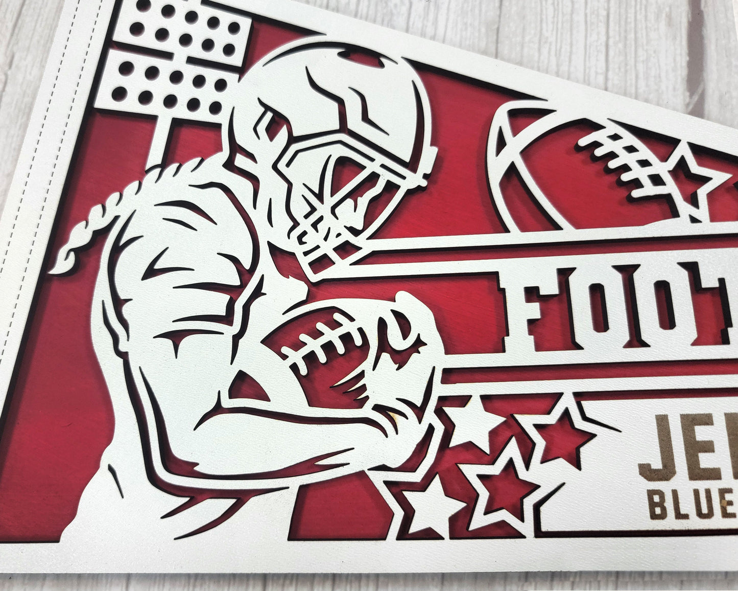 Football Custom Pennant Football Senior Gift Pennant Football Trophy Personalized Pennant Football Award