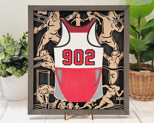 Track Custom Jersey Senior Gift Track Trophy Personalized Track Award - Lolly and Pops Handcrafted Gifts and Decor