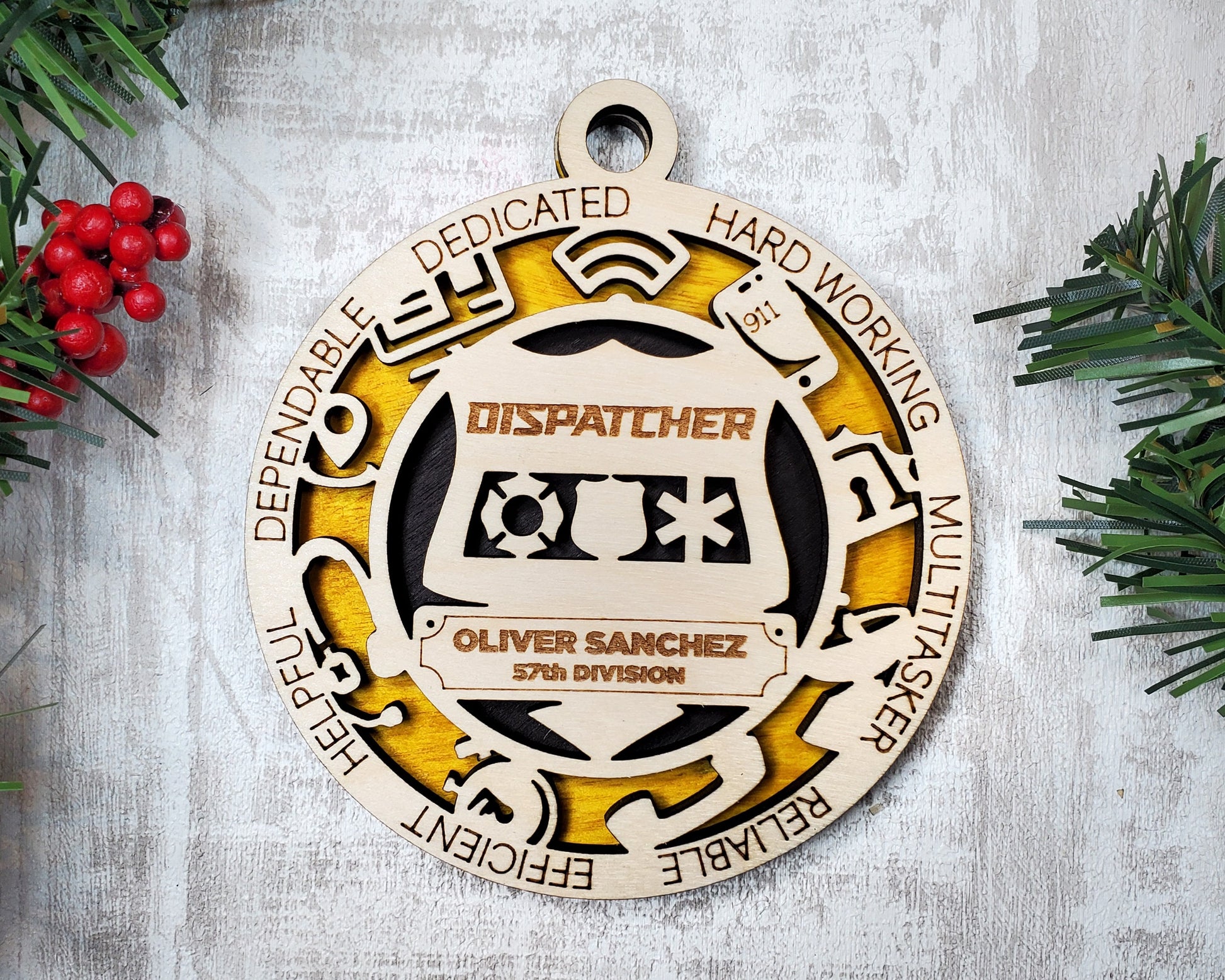 Dispatcher Ornament Dispatcher Award - Lolly and Pops Handcrafted Gifts and Decor