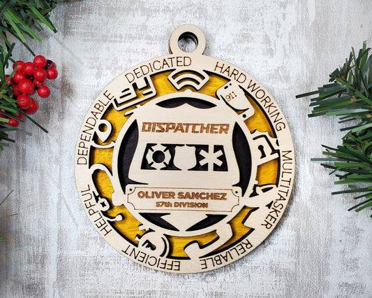 Dispatcher Ornament Dispatcher Award - Lolly and Pops Handcrafted Gifts and Decor