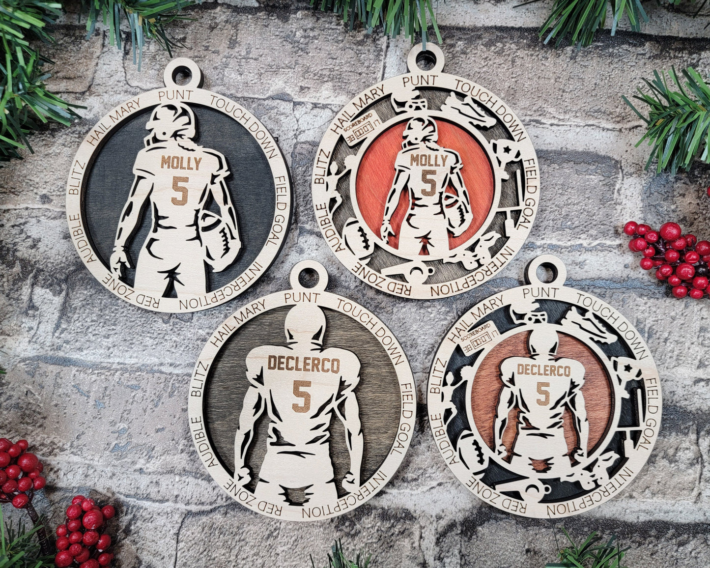 Football Ornament Football award - Lolly and Pops Handcrafted Gifts and Decor