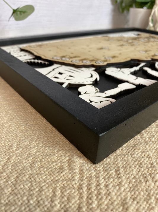 NFL Football Stadium Map Family Memories Stadium Tracker NFL Travel Map Custom Framed - Lolly and Pops Handcrafted Gifts and Decor