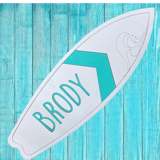 Custom Surfboard Wall Art Baby Room Kids Room Surfboard Baby Gift Baby Shower Newborn Gift Girl Baby Boy Surf Nursery - Lolly and Pops Handcrafted Gifts and Decor