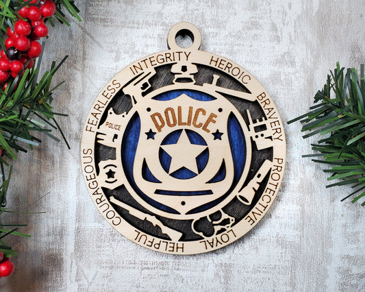 Police Ornament Police Award - Lolly and Pops Handcrafted Gifts and Decor