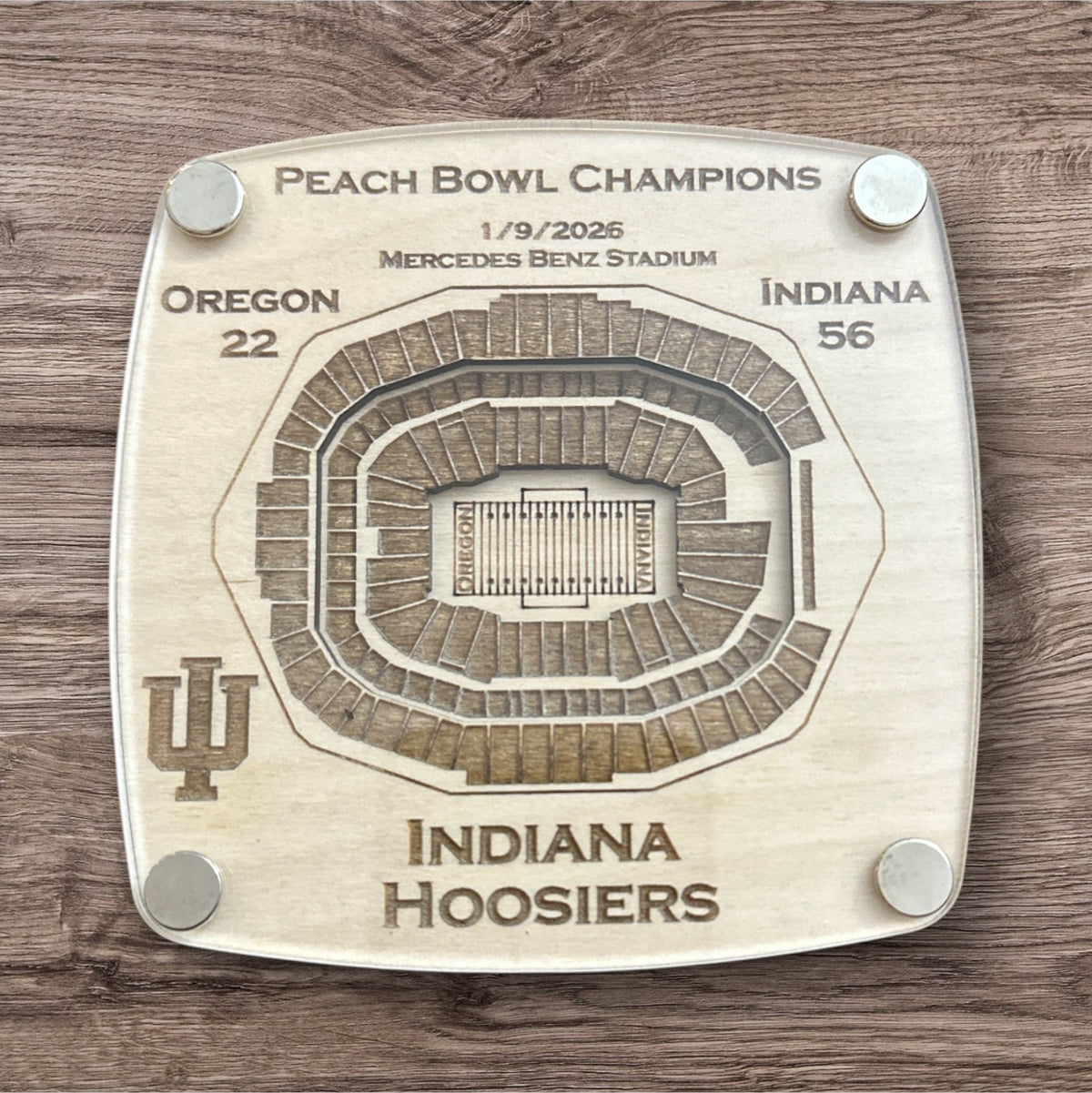 2026 1/9/2026 Peach Bowl Championship Coaster - Indiana