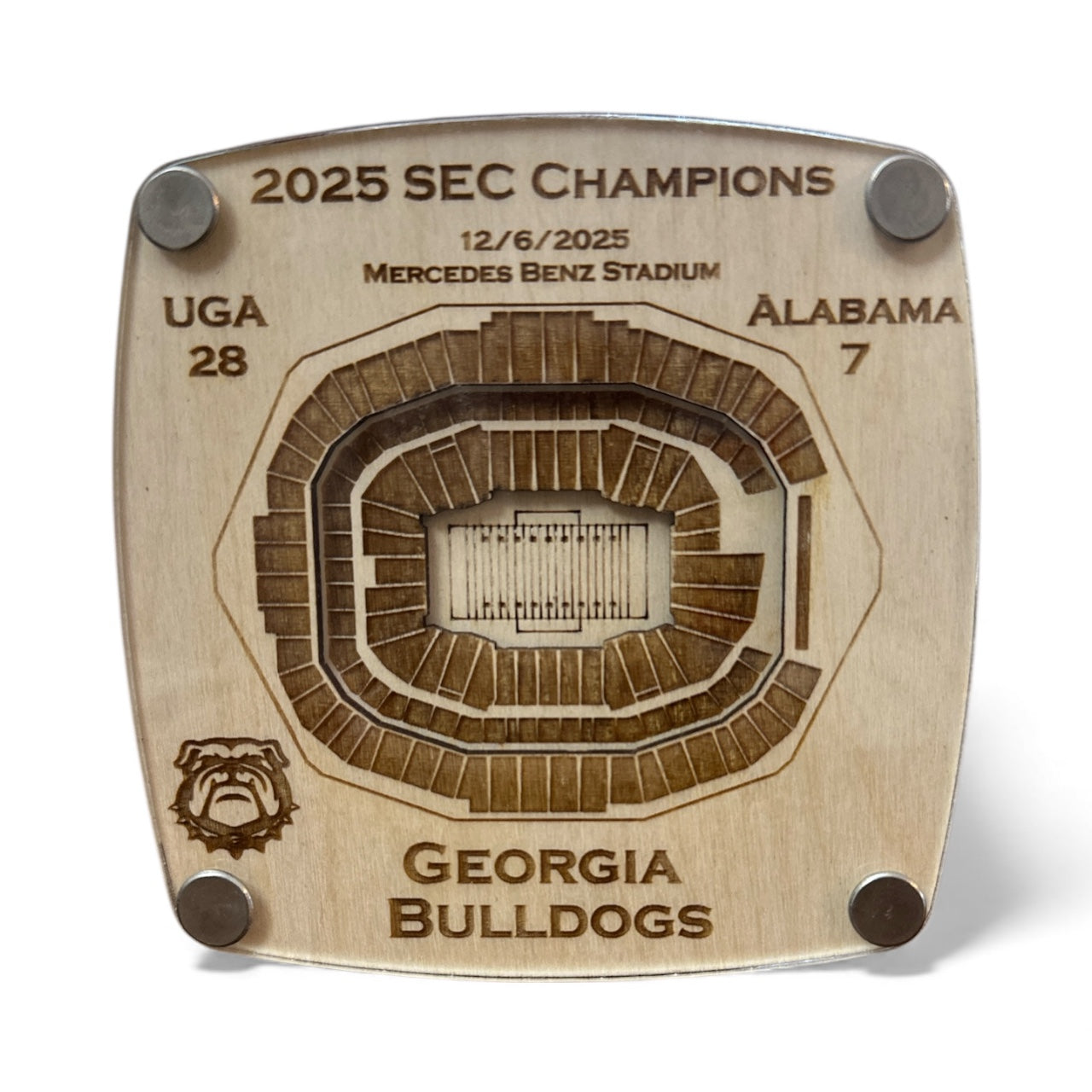 2025 SEC Championship Coaster - Georgia Bulldogs