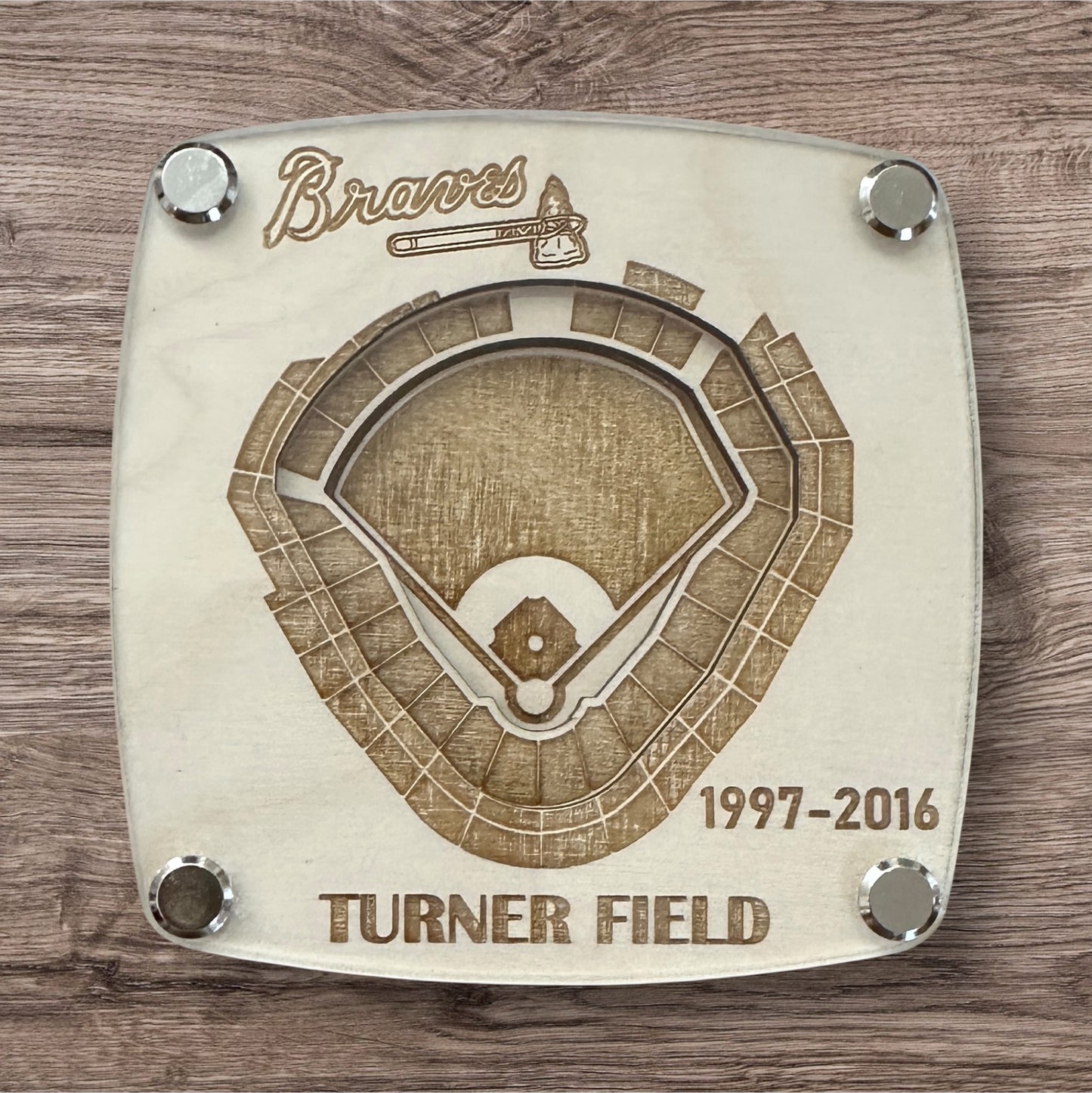 4 Pack Atlanta Braves Baseball Stadium Coasters