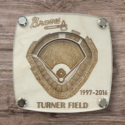 4 Pack Atlanta Baseball Stadium Coasters