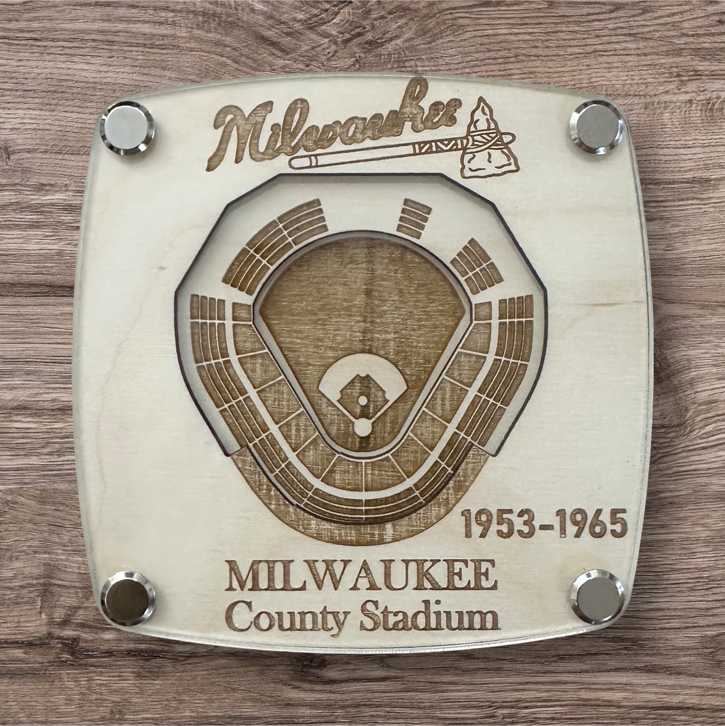 4 Pack Atlanta Braves Baseball Stadium Coasters