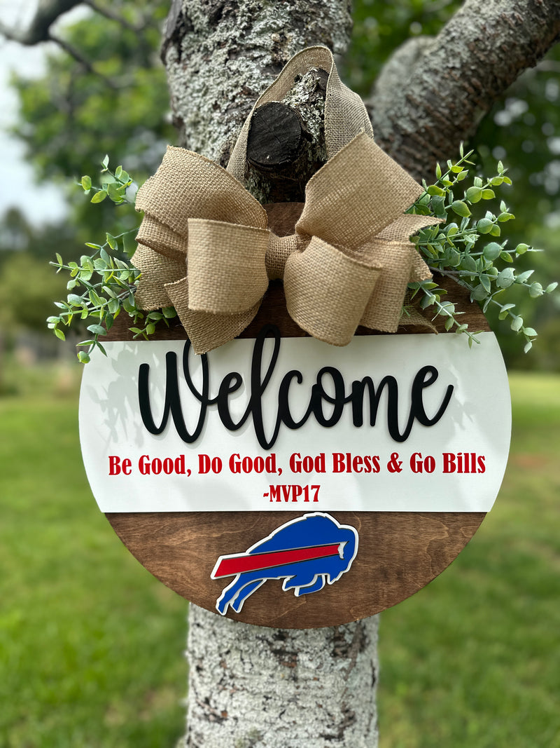 Buffalo Bills 15” Sports Door Sign
