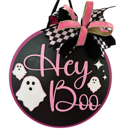 Hey Boo Door Hanger
