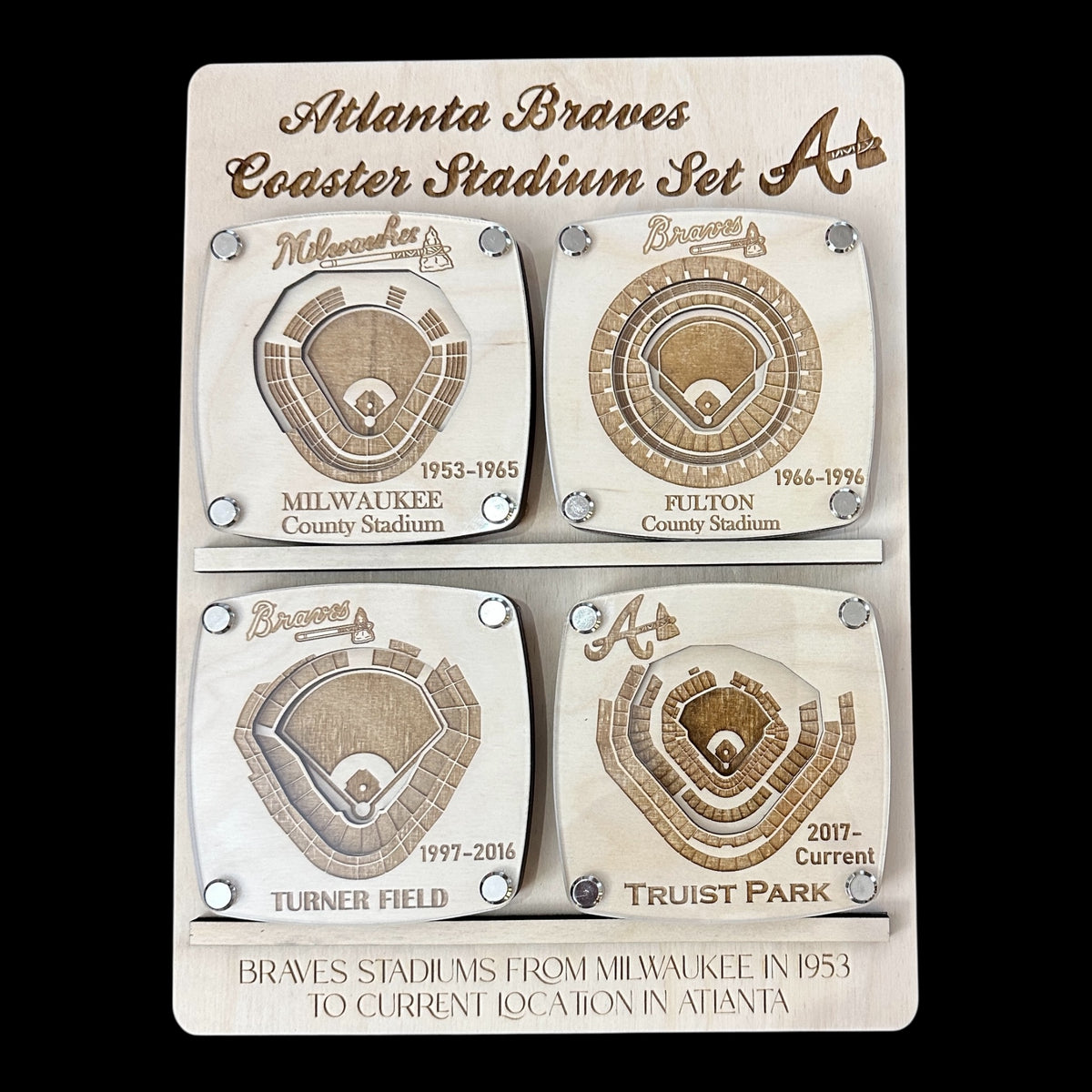 4 Pack Atlanta Baseball Stadium Coasters