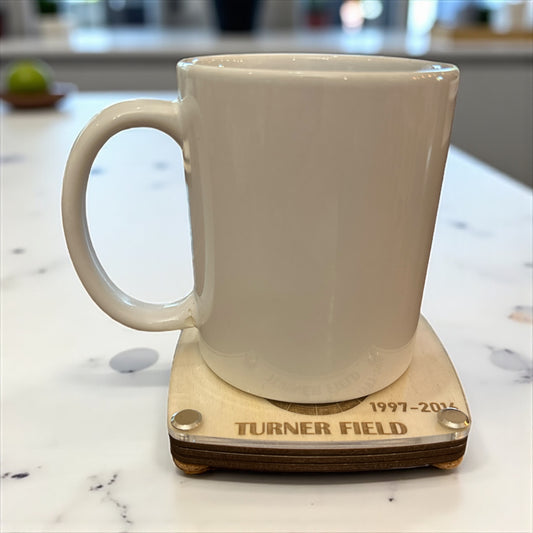 4 Pack Atlanta Baseball Stadium Coasters - Lolly and Pops Handcrafted Gifts and Decor