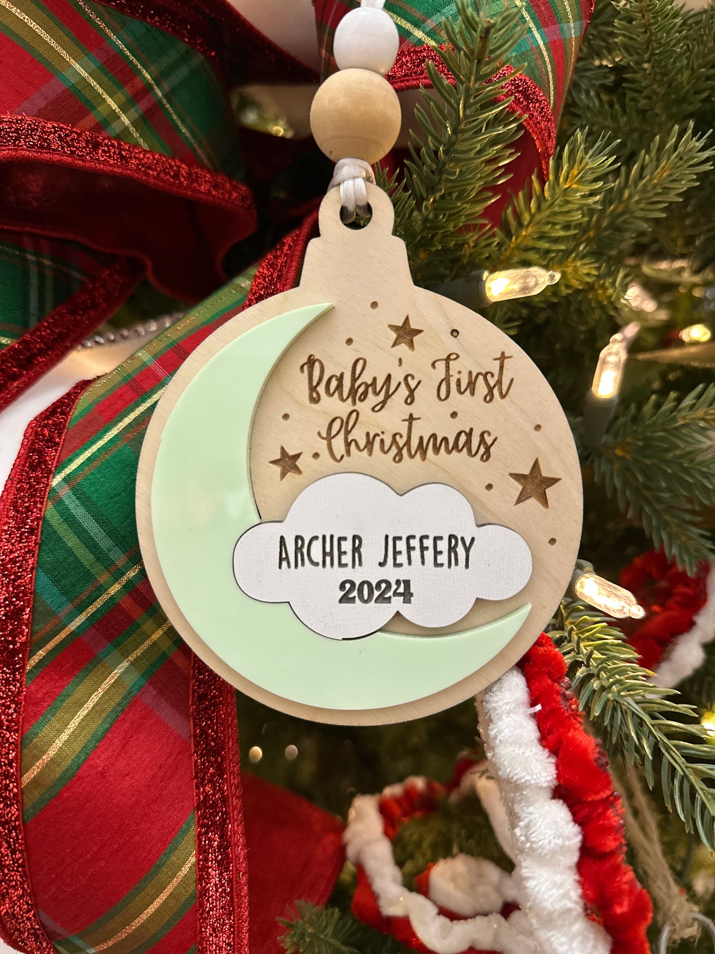 Baby’s First Christmas | Christmas Gift | Custom Ornament | First Christmas | Baby | 1st Christmas | Christmas Decor | Family Ornament