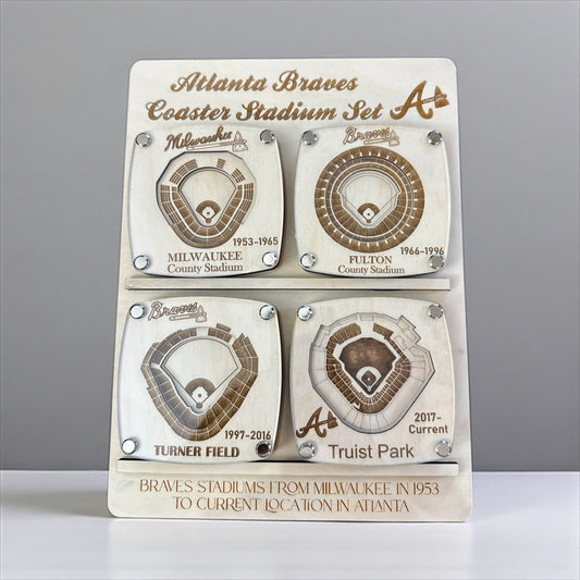 4 Pack Atlanta Baseball Stadium Coasters